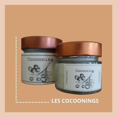 Bougie en cire de soja et colza - Cocooning - 180gr