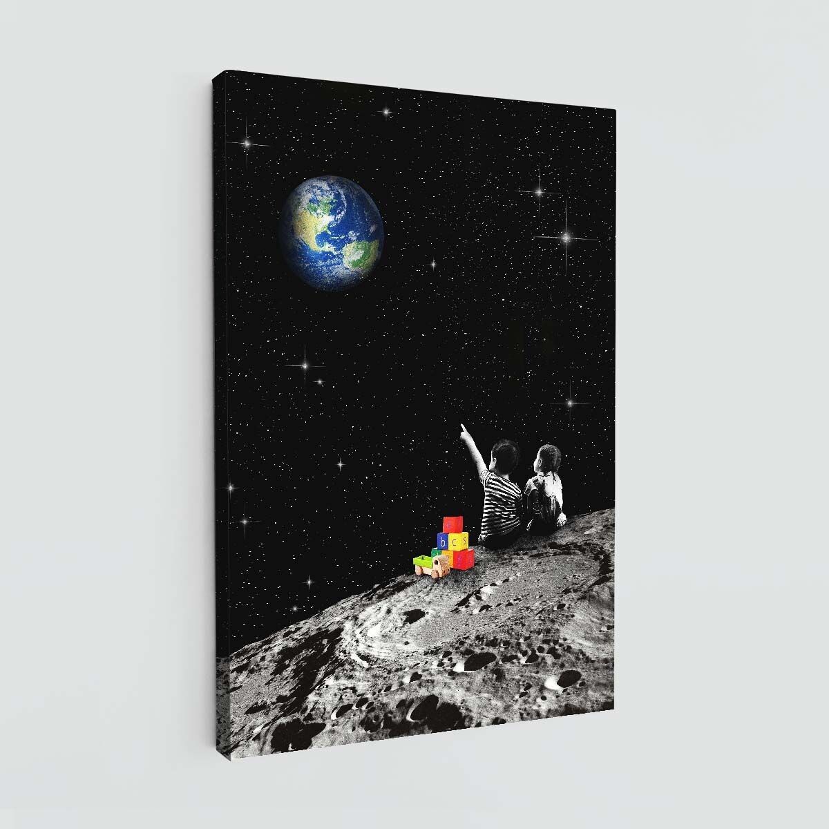 Stampa su tela Insieme dalla luna