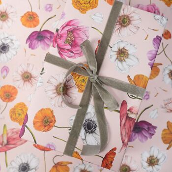 Floral Brights - Rose - Papier cadeau 2