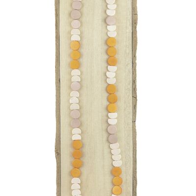 Collier court avec disques en bois