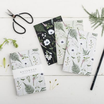 Wild Meadow - Pack of 3 A6 Notebooks