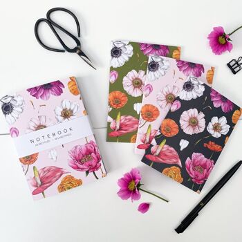 Floral Brights - Pack de 3 Carnets A6 2