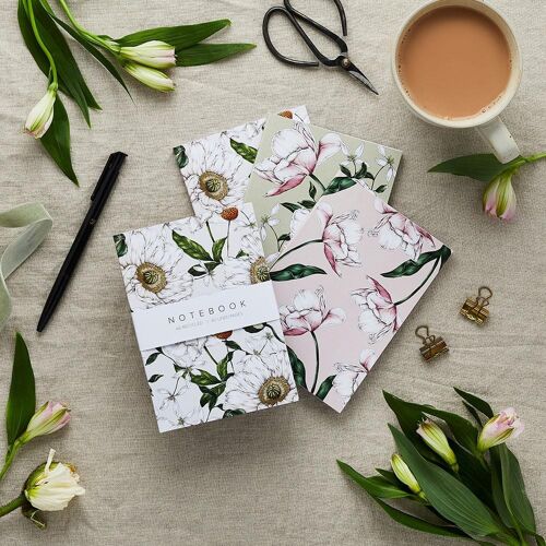 Spring Blossom - Pack of 3 A6 Notebooks