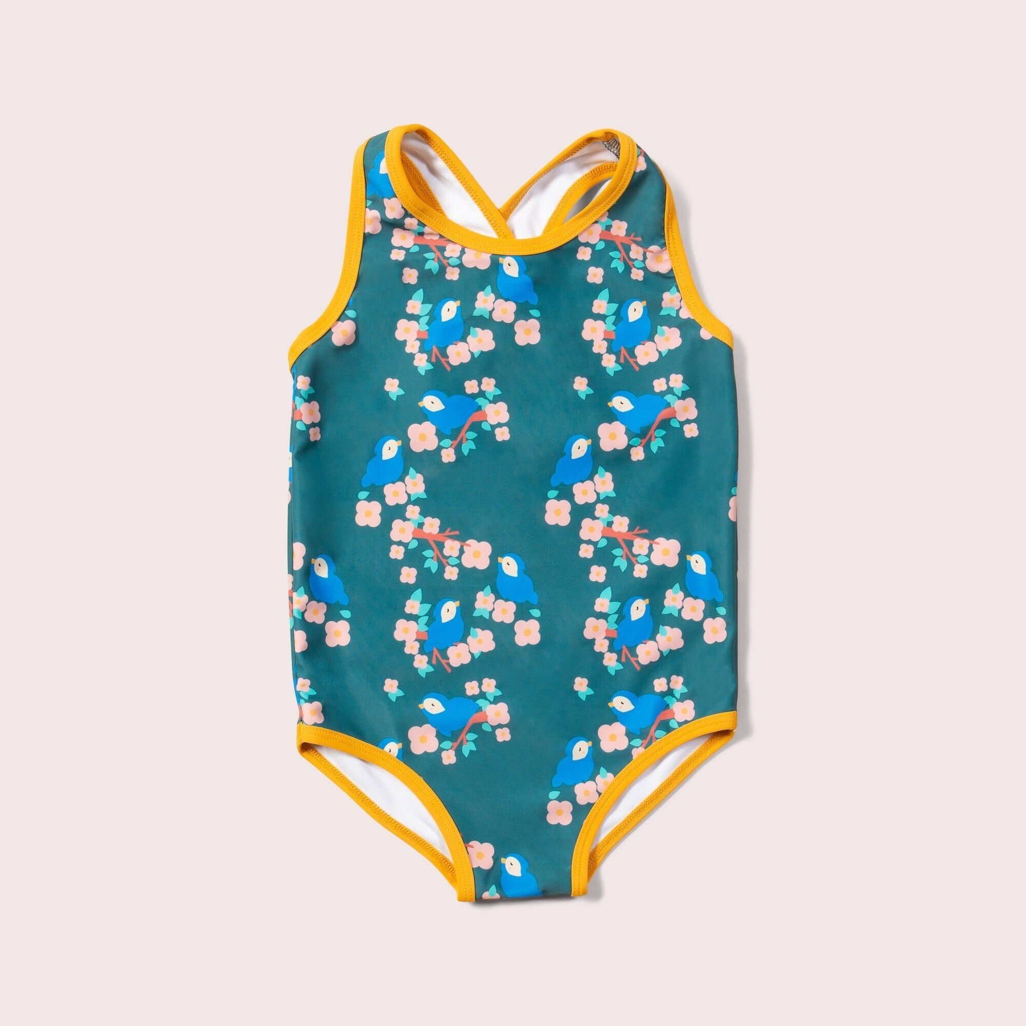 Maillot de bain une pièce recyclé Bluebirds UPF 50+