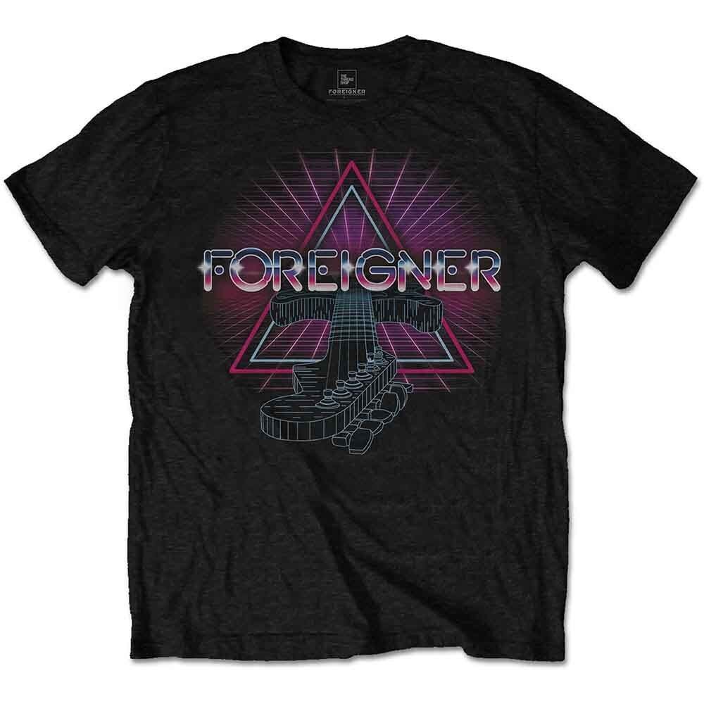 Foreigner T Shirt - Neon Guitar