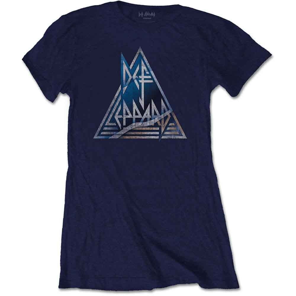 Camiseta de mujer Def Leppard con logotipo triangular