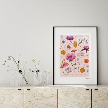 Floral Brights - Rose-Art Print A4 1