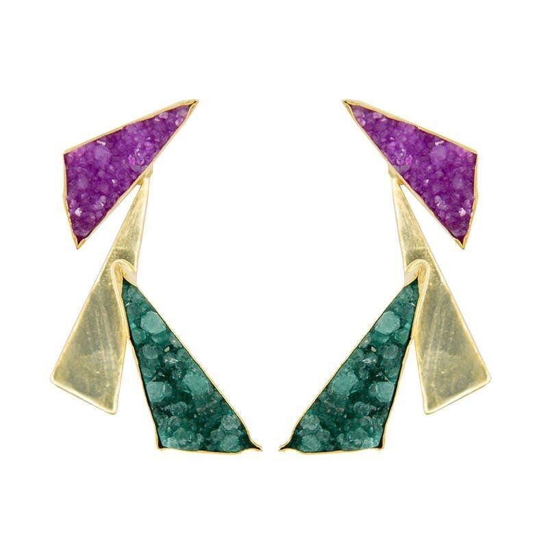 Orecchini Sayuri Fucsia e Verde
