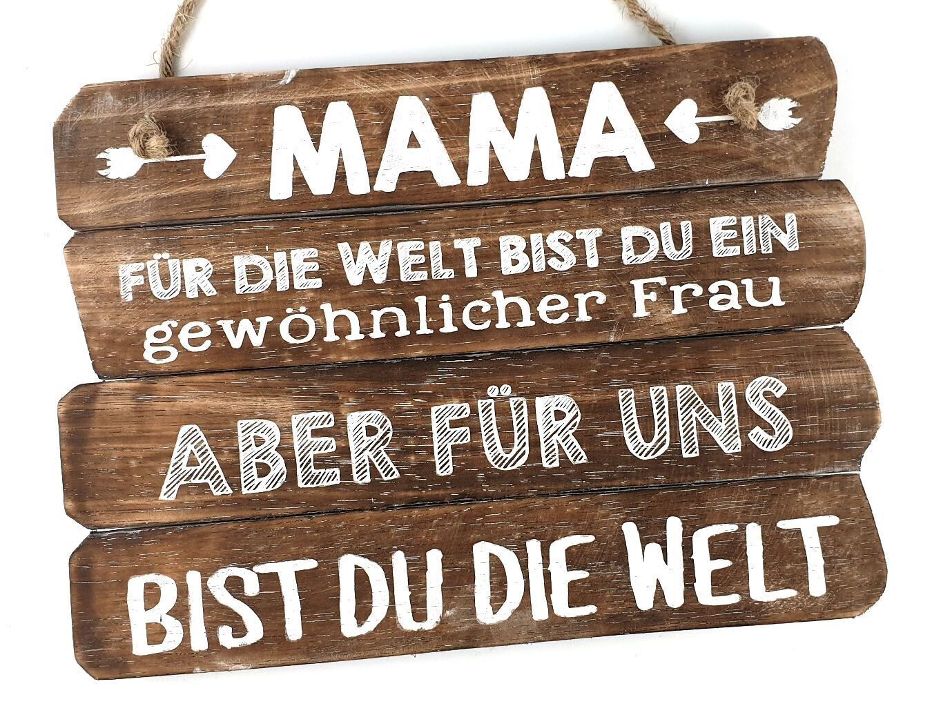 lavagna per testo sospesa 20x28 cm Mama für die Welt bist du natural
