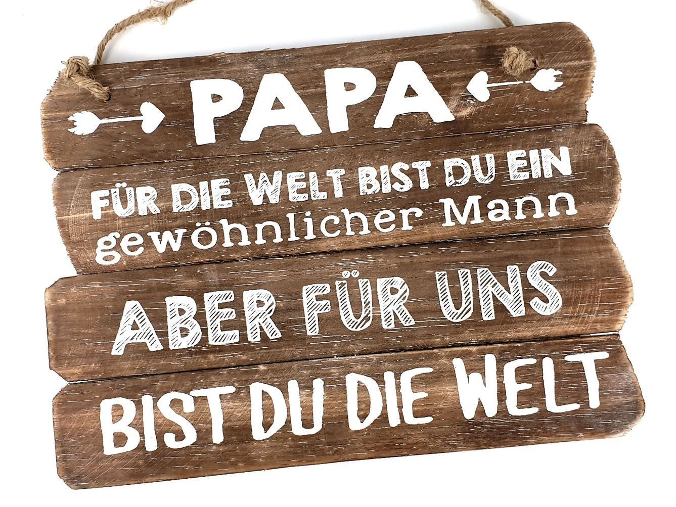 Lavagna da appendere 20x28 cm Papa für die Welt bist du natural