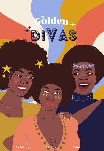Carte postale Golden Divas 3