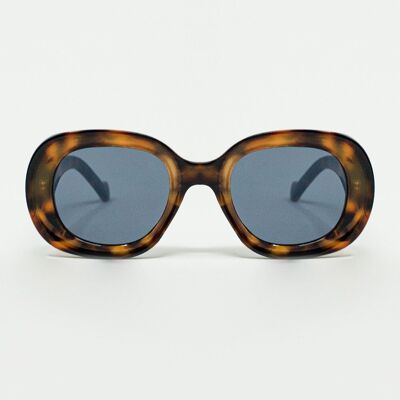Gafas de sol polarizadas redondas con lentes oscuras