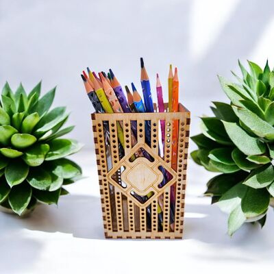 Boîte à crayon en bois - Intemporel