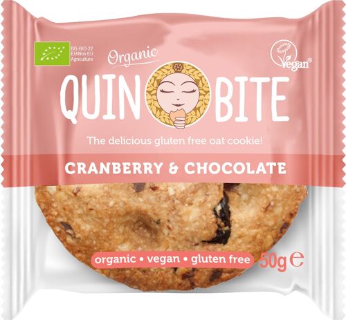 QUIN BITE Cookie Cranberry chocolate 50g