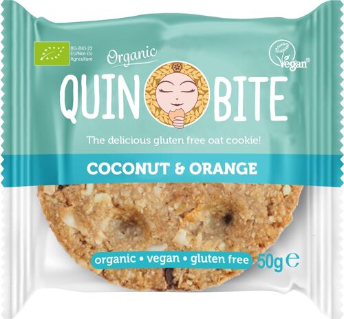 QUIN BITE Cookie Coconut Orange 50g