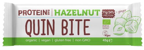 QUIN BITE Hazelnut Protein Vegan Bar 45g