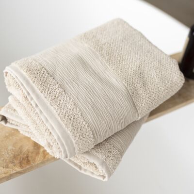 Bath Deco Towel - Organic Cotton 600 Grams - Oak Beige