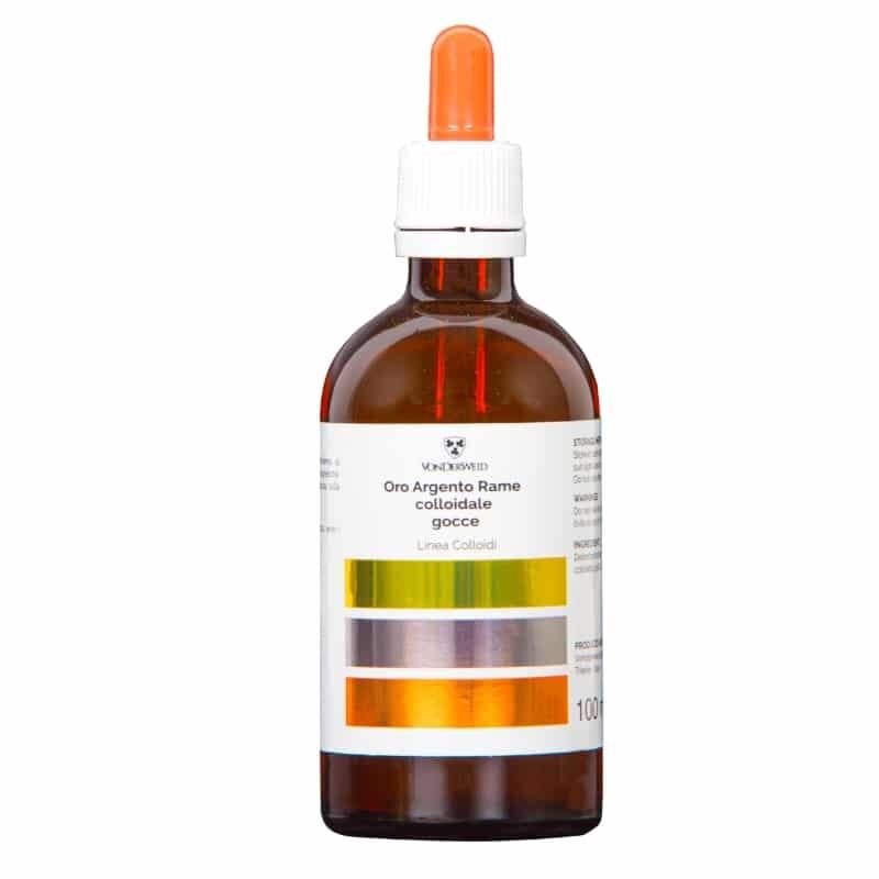 Mix Colloidale | Argento, Rame e Oro Colloidale  20 ppm Contagocce | 100 ml