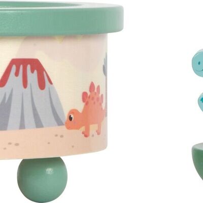 Boîte à musique « Dino » FSC 100% | Jouets musicaux | Jouets en bois