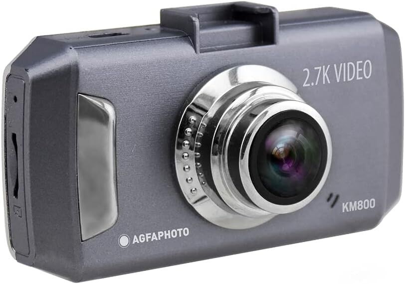 AGFA PHOTO Realimove KM800 - Caméra Embarquée Voiture / Dash Cam (2.7K, Écran 2.7'', Enregistrement en boucle, Détection de mouvement, Surveillance stationnement) Gris