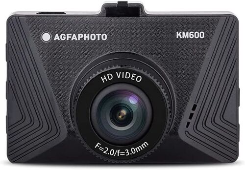 AGFA PHOTO Photo Realimove KM600 - Caméra Embarquée Voiture / Dash Cam (720P, Écran 2'', Enregistrement en boucle, Détection de mouvement, Surveillance stationnement) Noir