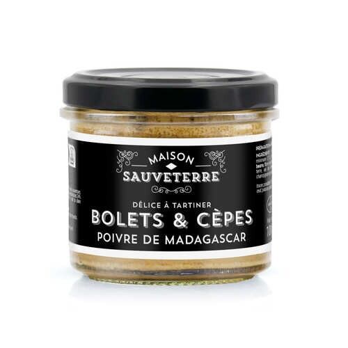 Steinpilze und Steinpilze mit Madagaskar-Pfefferaufstrich Maison Sauveterre – 100-g-Glas