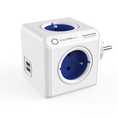 PowerCube Original Duo USB, BLEU, TYPE E/F BE-FR