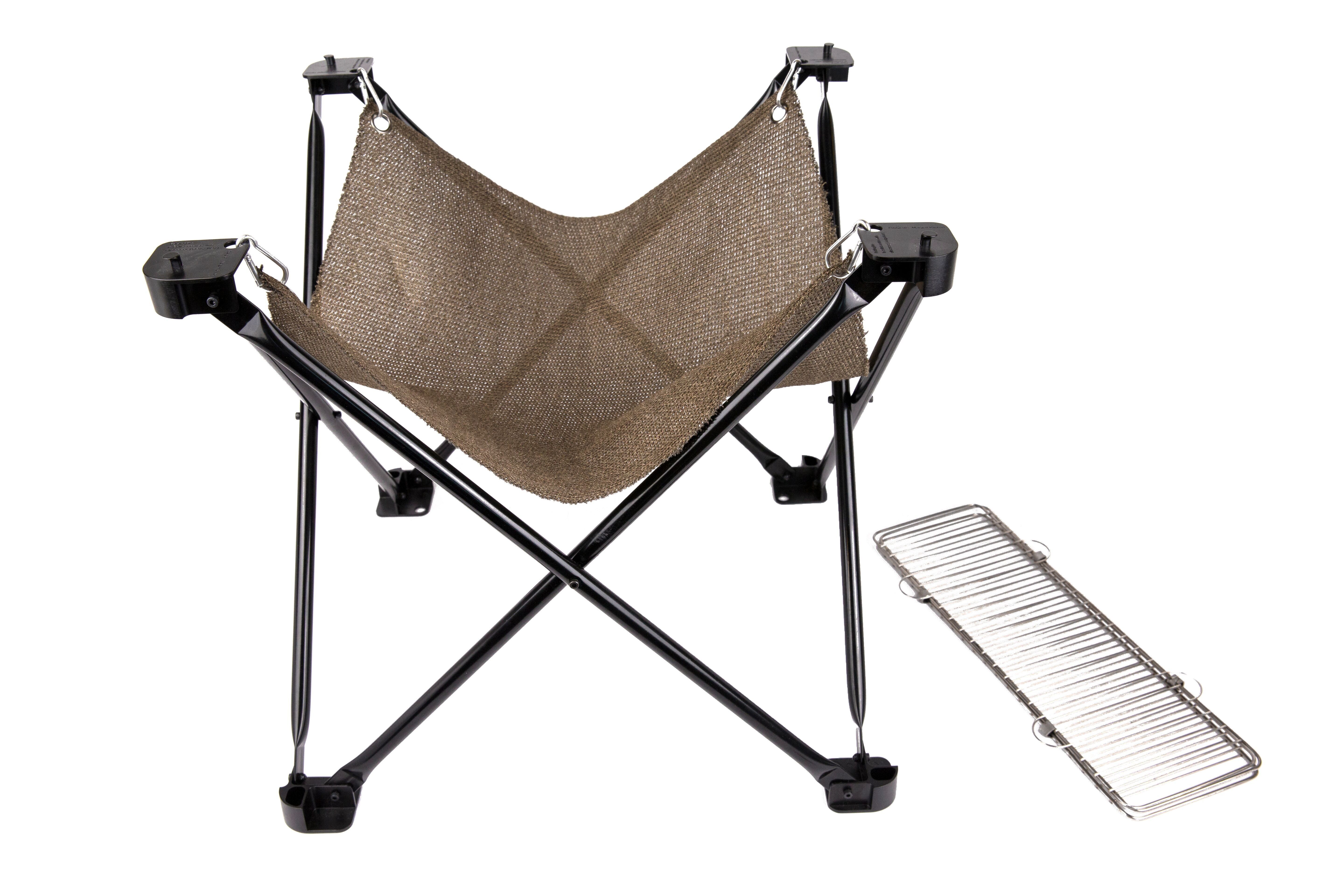 FoldingFire Large, BBQ + grill, Fecralloy, NERO