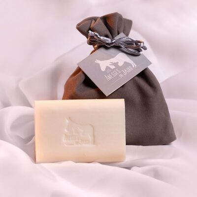 SAVON DOUX 90gr - dans son pochon en velour gris