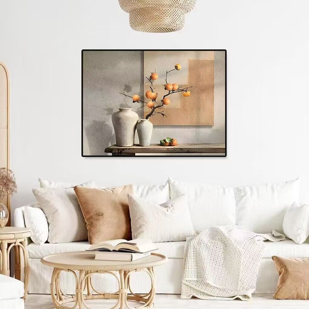 Triptychon-Ölgemälde „BLUMENTOPF“ auf Leinwand.Maße: 80x60cm SD-505