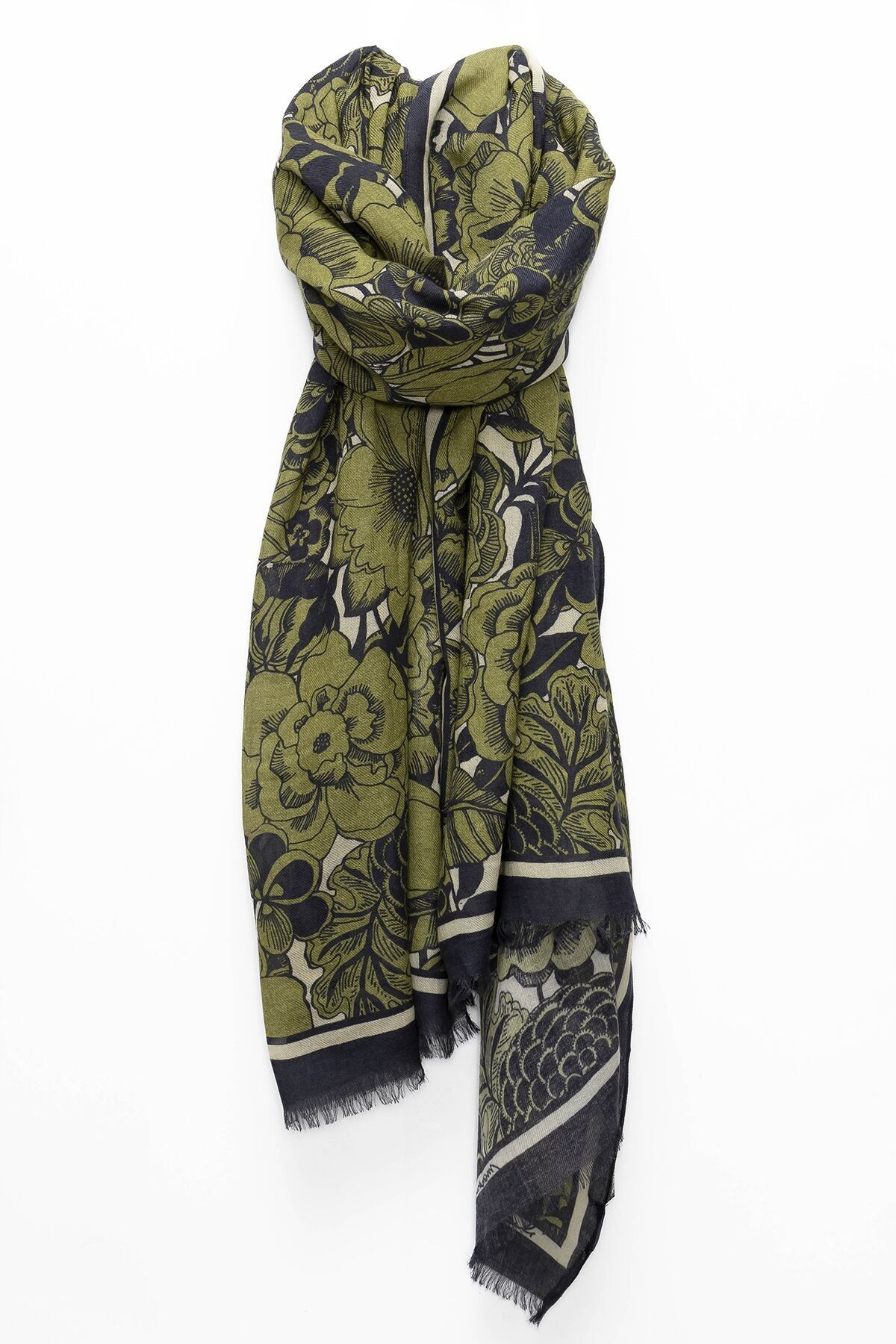 GENZO men's wool & cotton scarf