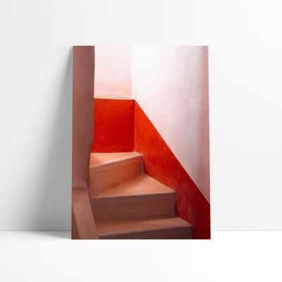 AFFICHE 30X40 CM -Moroccan stairway
