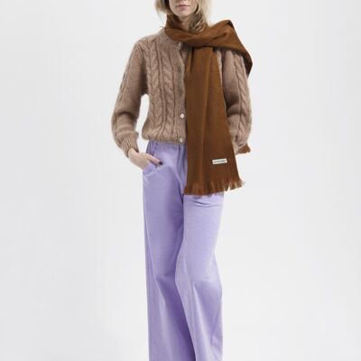 Bufanda fina color camello