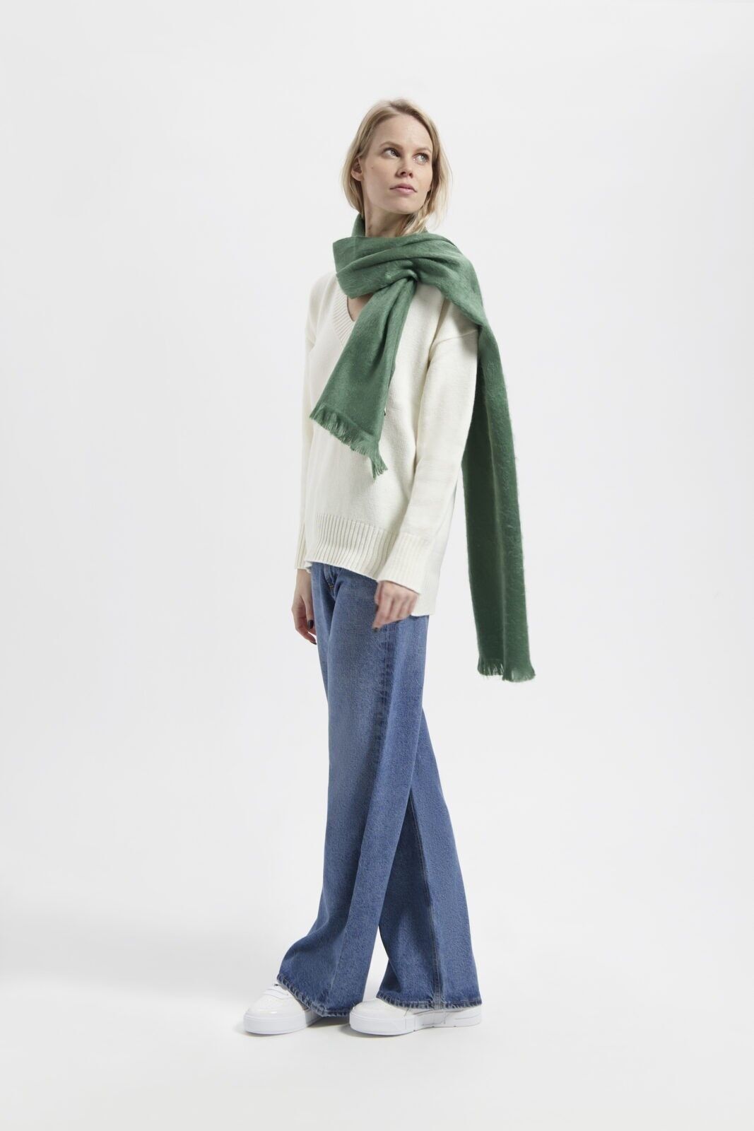 Slim Scarf Emerald Green