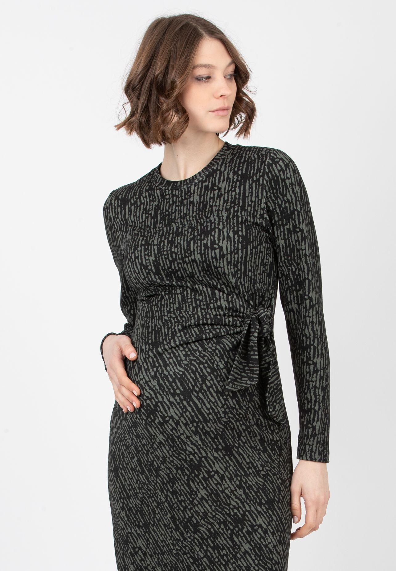 Abito Premaman in Punto Milano fantasia con Nodo Laterale - KAREN F