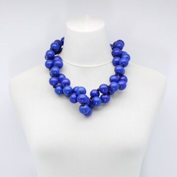 Collier Perles Rondes - Bleu Cobalt 1