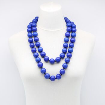 Collier Perles Rondes - Bleu Cobalt 3