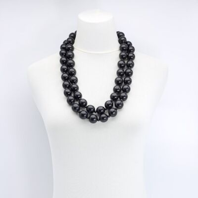 Collar de cuentas redondas - Negro