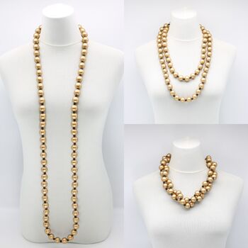 Collier Perles Rondes - Or 2