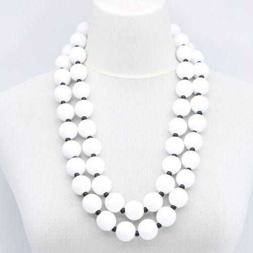 Round Beads Necklace - White
