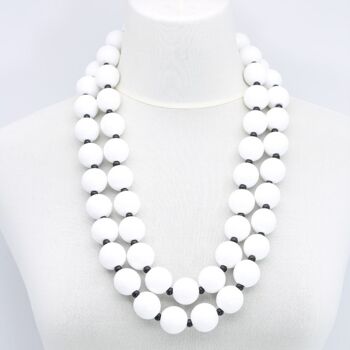 Collier Perles Rondes - Blanc 1