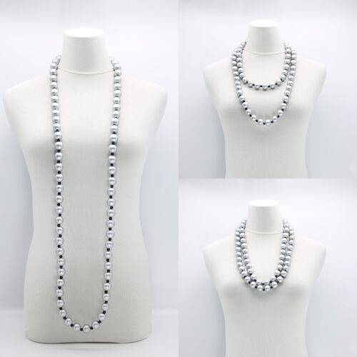 Round Beads Necklace - Silver