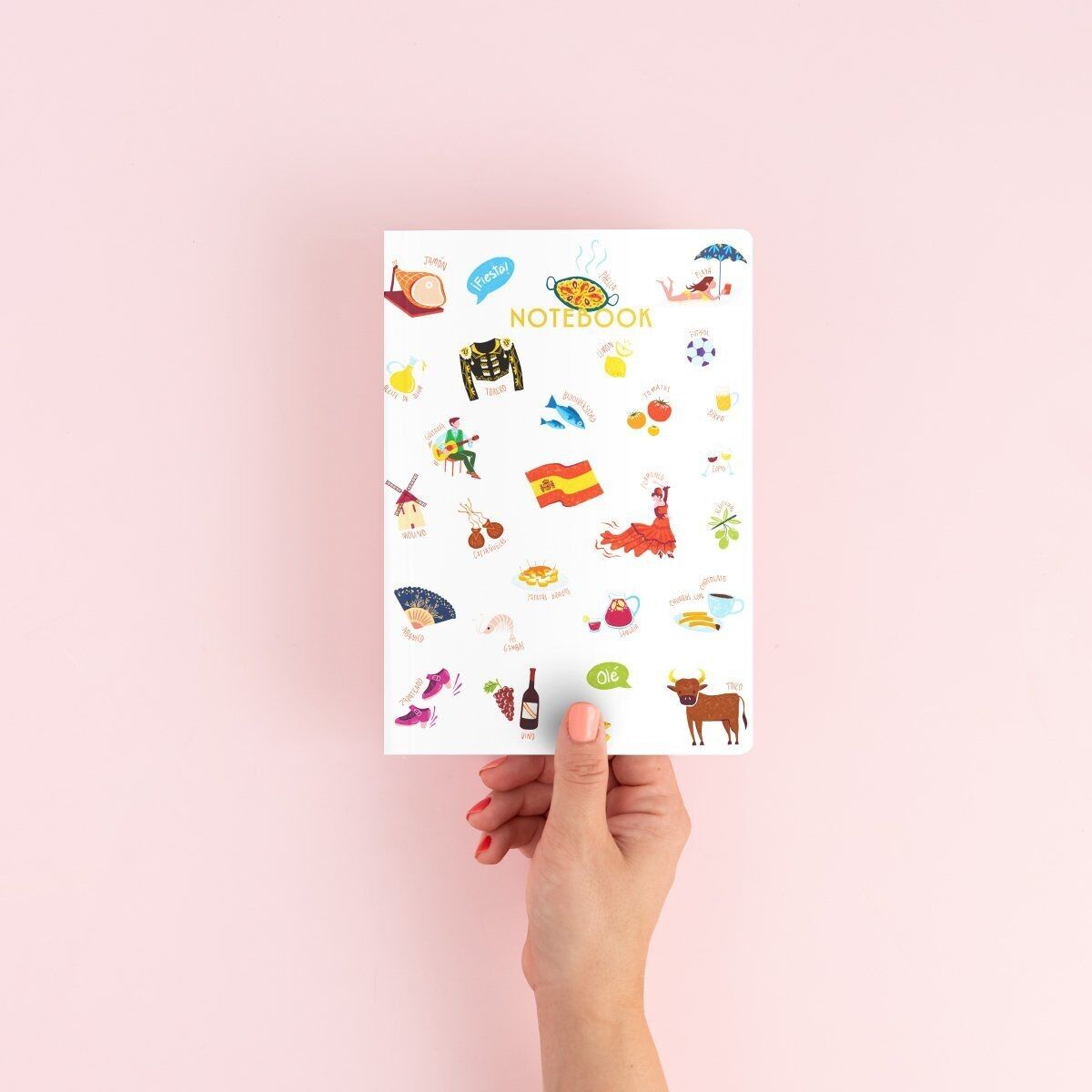 A5-Notizbuch mit spanischem Muster