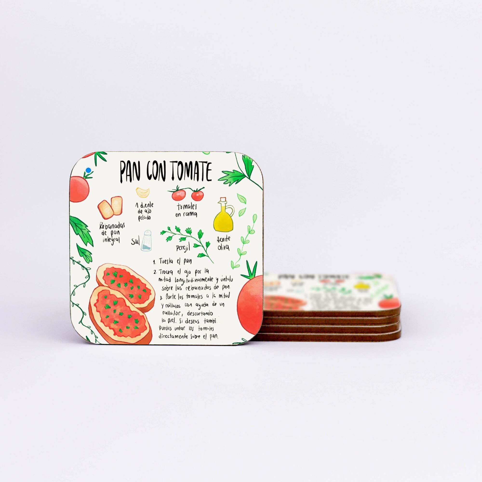 Pane con sottobicchiere al pomodoro