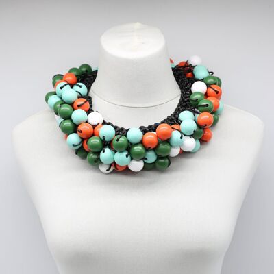 Berry Beads Cluster Necklace - Summer Multi