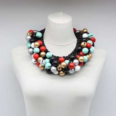 Berry Beads Cluster Necklace - Multi