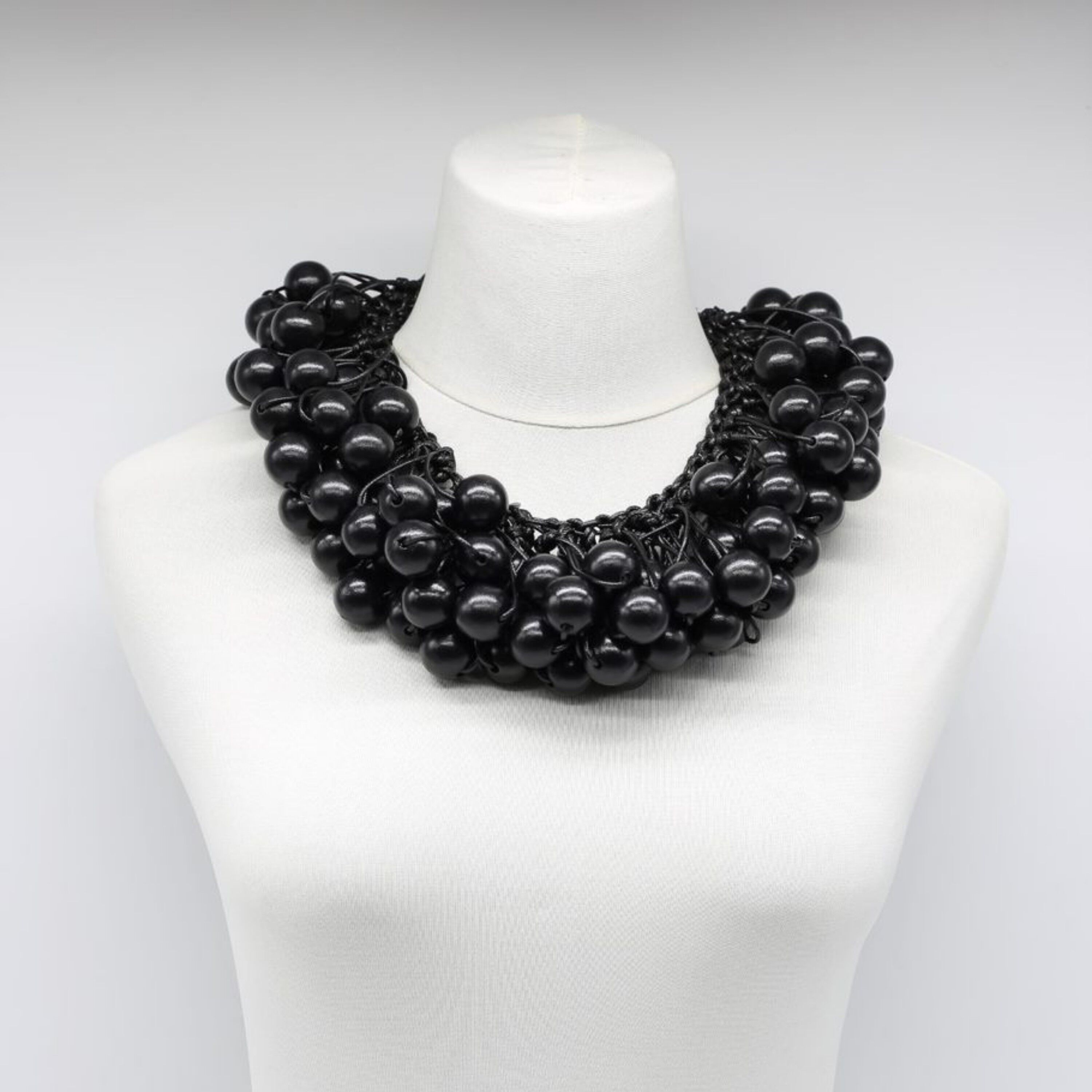 Berry Beads Cluster Halskette - Schwarz