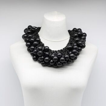 Collier Grappe de Perles de Baies - Noir