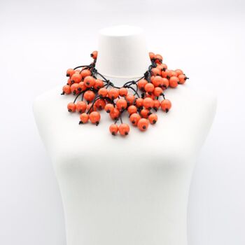 Collier Baies - Long - Orange 1