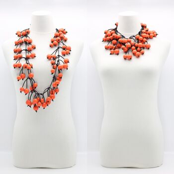 Collier Baies - Long - Orange 2